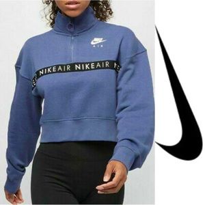 Nike Air 1/2-Zip Crop Fleece Top*NWT